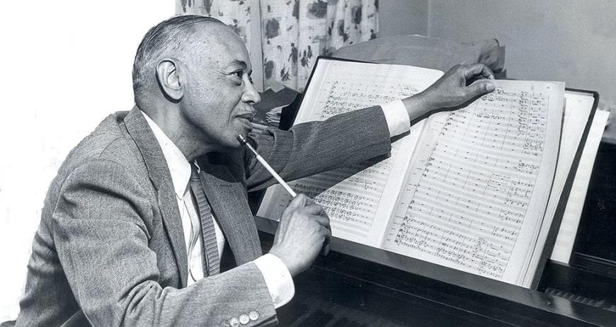 William Grant Still at piano